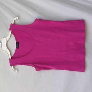 Lauren Ralph Lauren Pink Ribbed Stretch Tank Top Women's Small